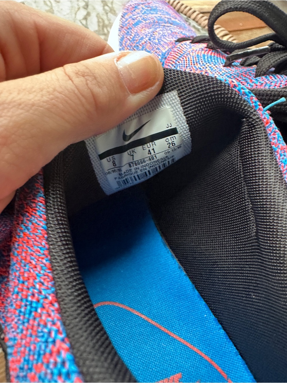 Nike Air Max Modern Flynit Running Shoes- Photo Blue and Pink - Picture 6 of 7